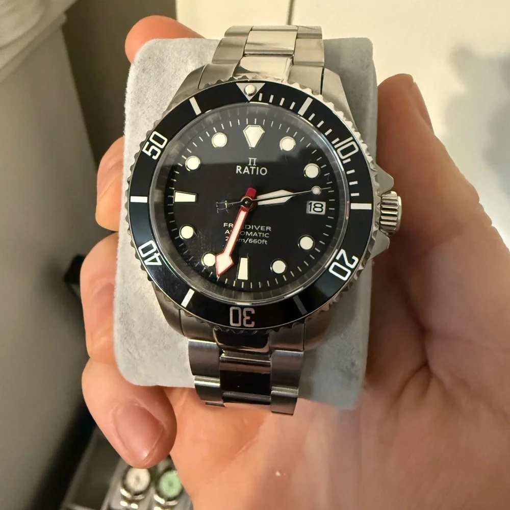 Ratio Automatic Freediver Black Dive Watch - Picture 2 of 5